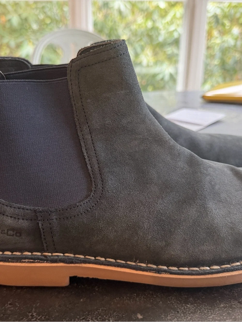 Hawks and Co Chelsea boot blue suede
